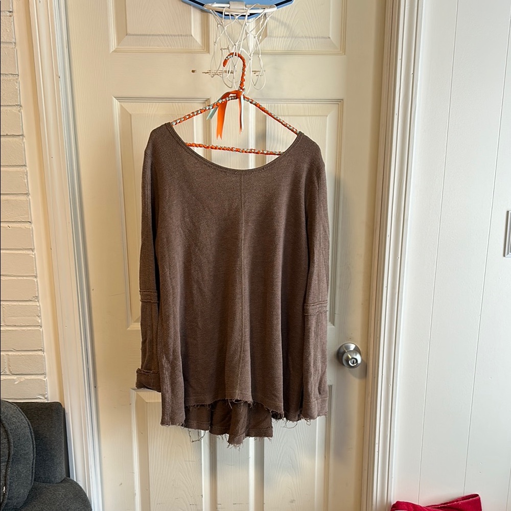 Free People Brown Tunic Top